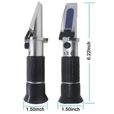 0-40% d'alcool Brix 0-25% de sucre de vin réfractomètre OEM/ODM à double échelle portable avec ATC