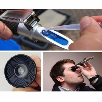 0-40% d'alcool Brix 0-25% de sucre de vin réfractomètre OEM/ODM à double échelle portable avec ATC