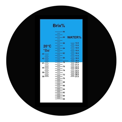 Réfractomètre portable compact Brix de 0 à 40% de Brix et de 0 à 25% d'alcool pour le sucre de vin