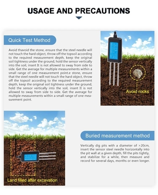 Sensors de conductivité électrique de pH de la température du sol et de l'humidité 5-30VDC