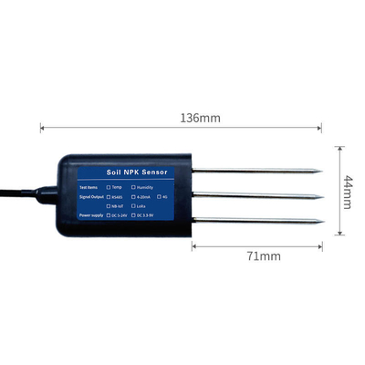 Smart Agriculture 3 en 1 NPK Soil 3 Pin Sensor avec sortie et performances Modbus RS485