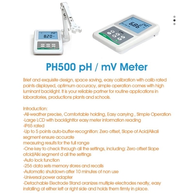 Mètre numérique multifonctionnel pour la mesure EC du pH mV dans les essais d'eau en laboratoire