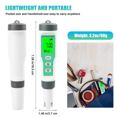 Testeur d'étanchéité à l'eau 4 en 1 pour aquariums et hydroponique pH/TDS/EC/tempomètres