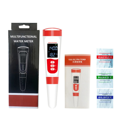 Testeur professionnel numérique de contrôle de l'eau au stylo avec mesure TDS/EC/PH/température