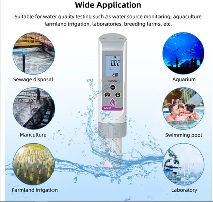 Mètre de pH de l'eau type stylo Mètre d'ozone avec plage de mesure 0-10.00 mg/l et grand écran