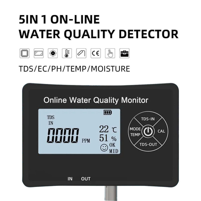 TDS/CE Plage 0-9999 ppm/us/cm Testeur d'eau à paramètres multiples pour la surveillance des aquariums