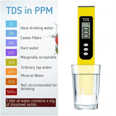 Testeur combiné portable TDS PH de 155 mm pour le traitement de l'eau