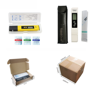 PH TDS EC Combo de mesure du compteur de température 0-14ph 0-9990ppm 0-9990us/cm Type de stylo 3V
