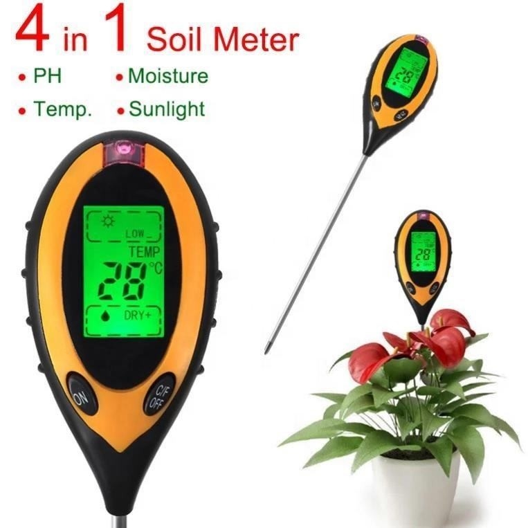 Testeur de fertilité du sol en 4 en 1 pour serre de jardinage